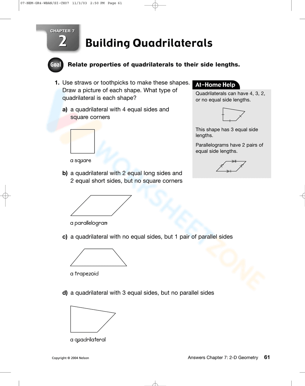 Classifying Quadrilateral: Geometry Theory & Exercise - Page 2