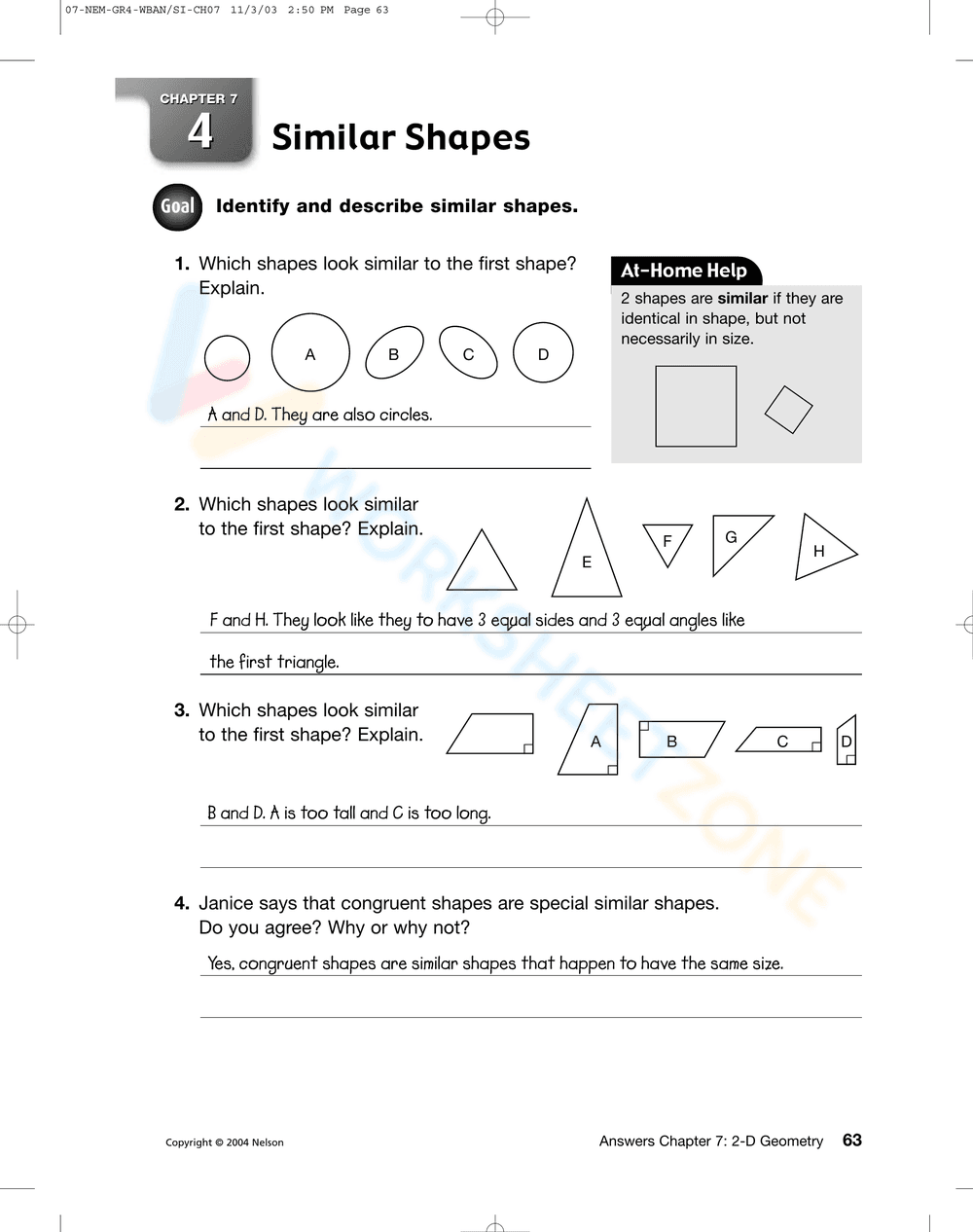 Classifying Quadrilateral: Geometry Theory & Exercise - Page 4