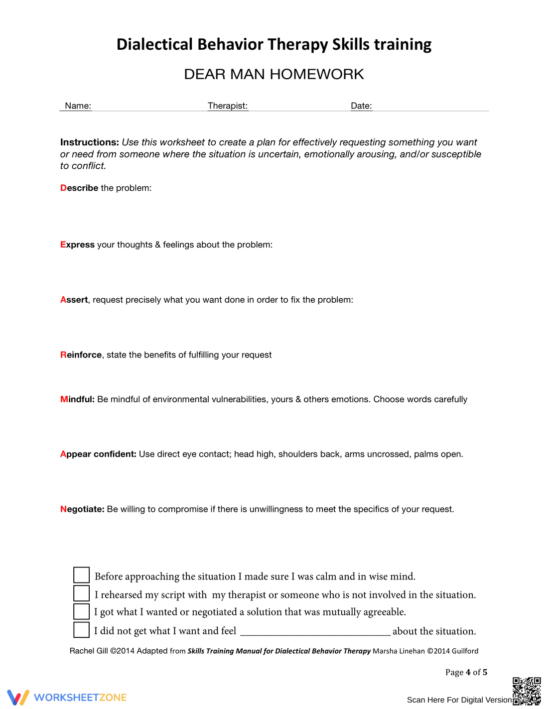 Updated DEAR MAN Communication Skills - Page 4