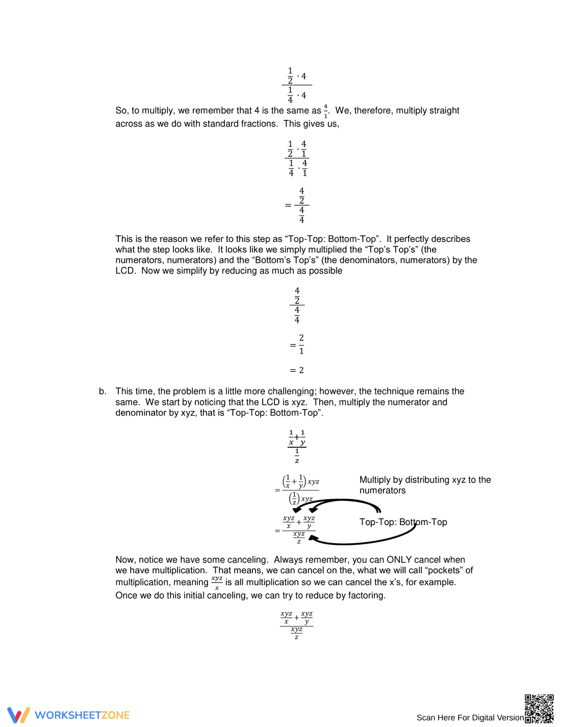 Simplifying Complex Fractions - Page 2