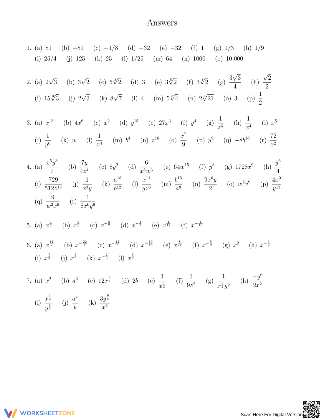 Mastering Exponent Rules Worksheet - Page 3