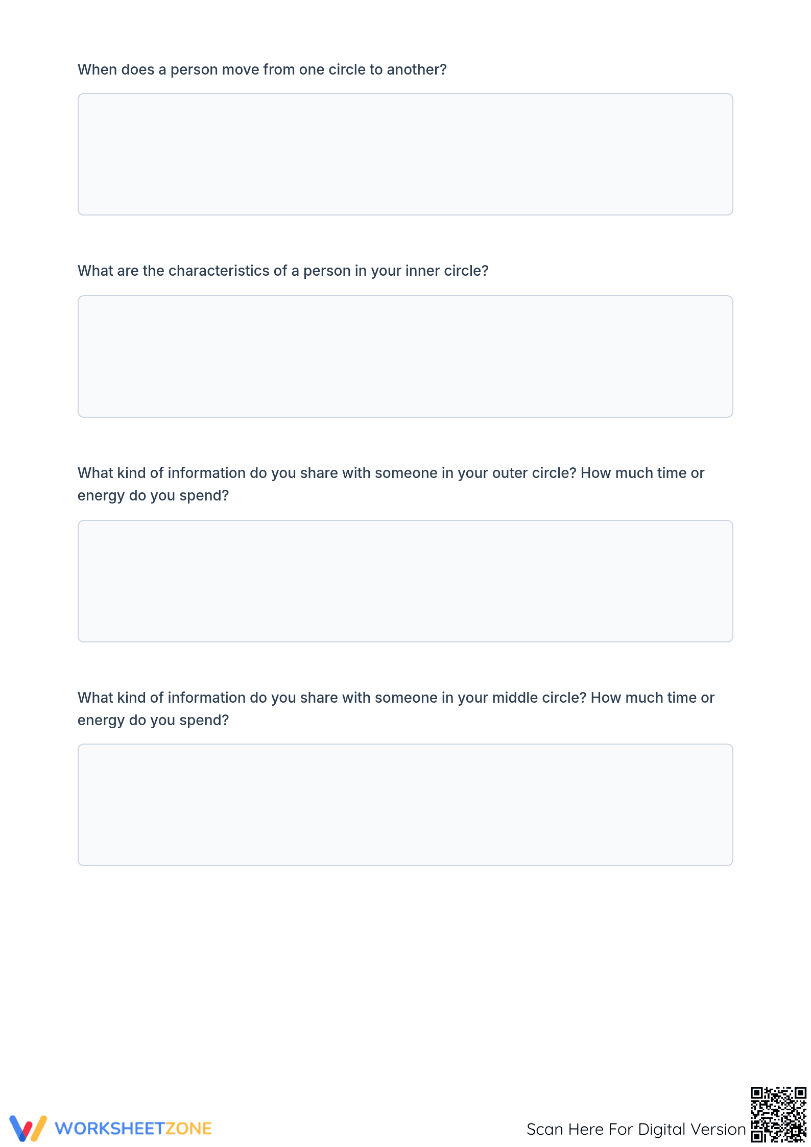 Personal Boundaries Worksheet - Page 2