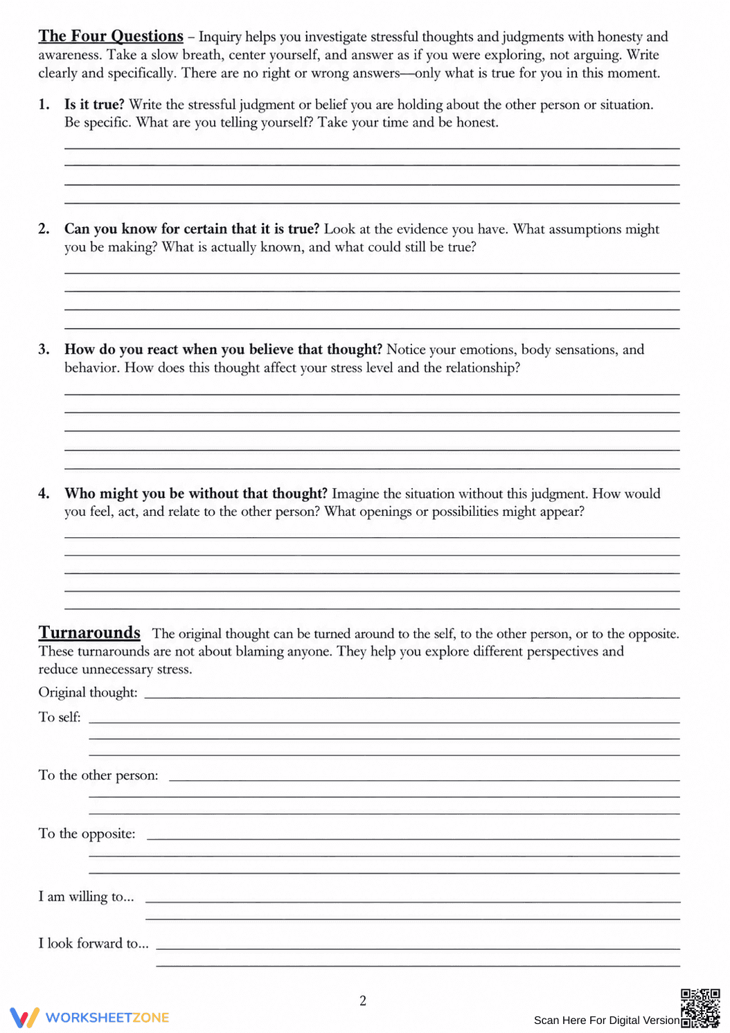 Printable Social Skills Worksheet | Grade 9-12 Reflection - Page 2