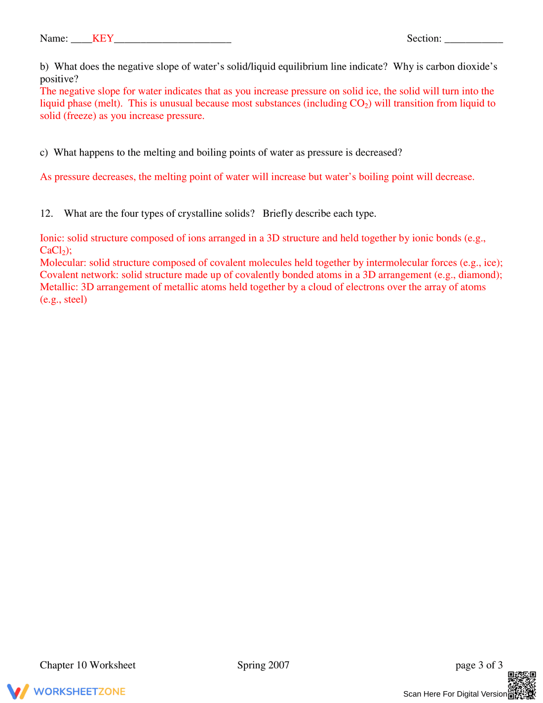 Liquids, Solids & Phase Changes Study Guide - Page 3