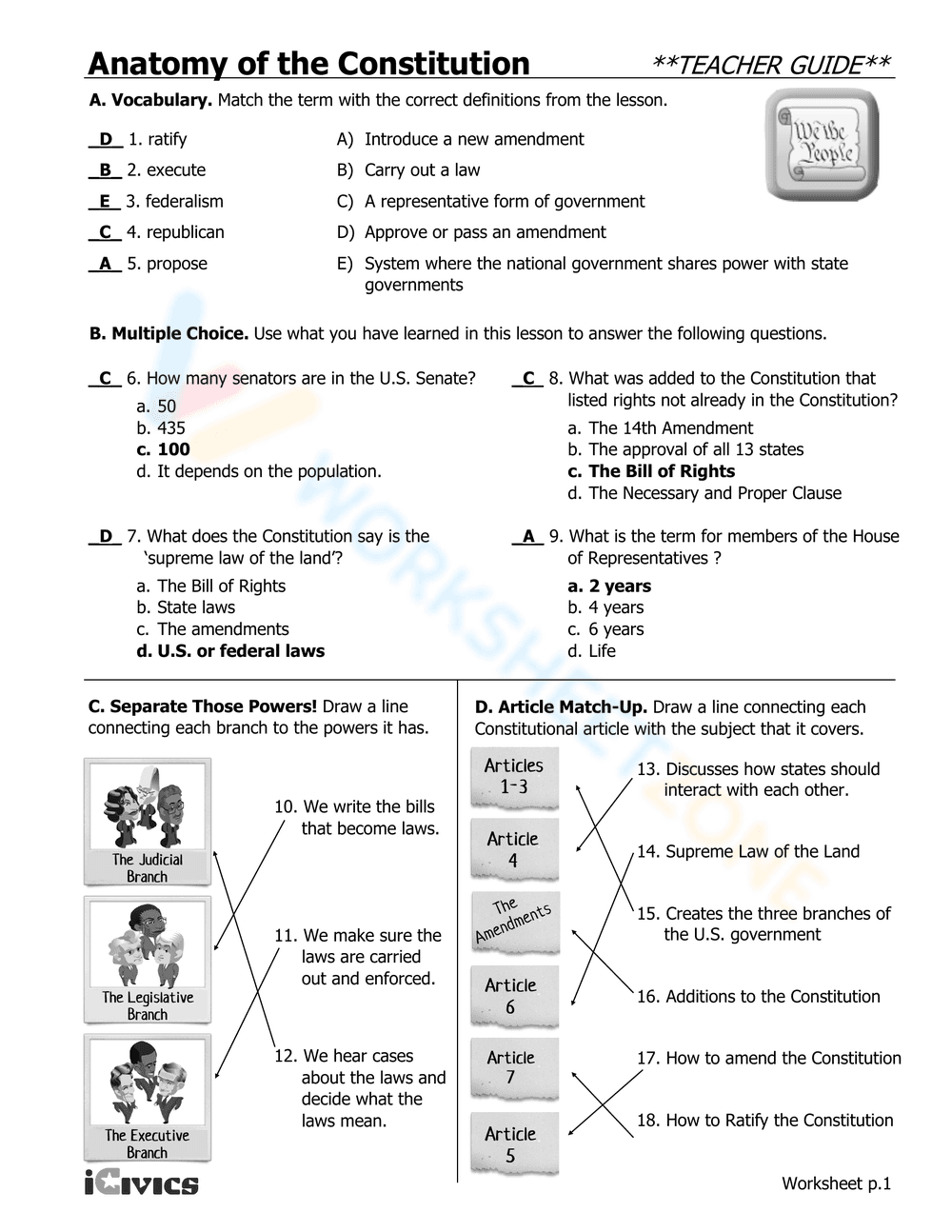 Anatomy of the Constitution Study Guide - Page 4