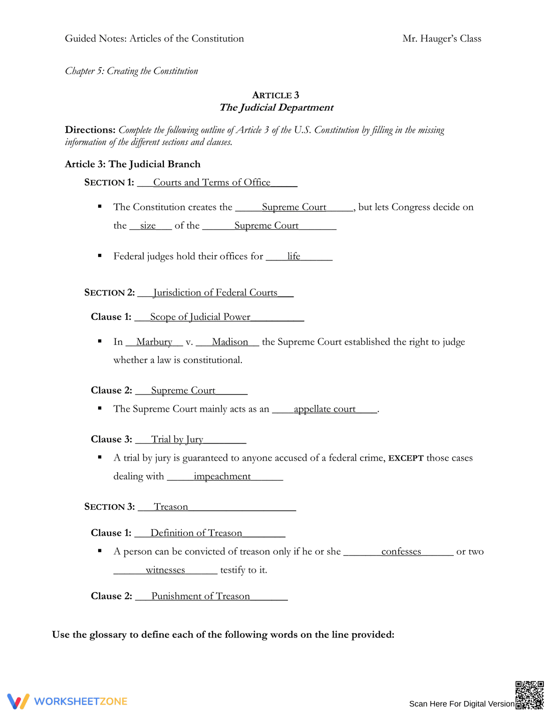 Guided Notes on the Articles of the Constitution - Page 14