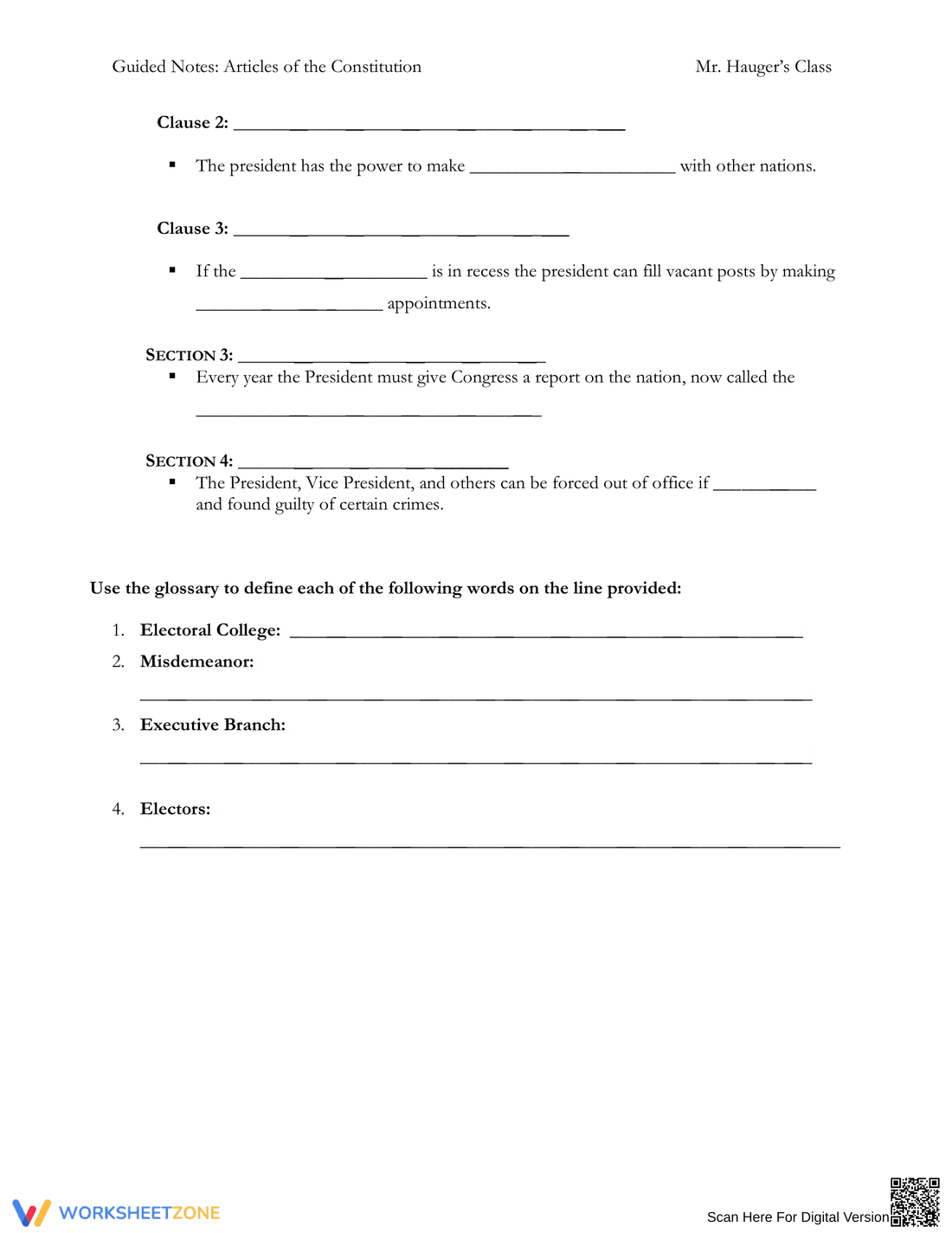 Guided Notes on the Articles of the Constitution - Page 4
