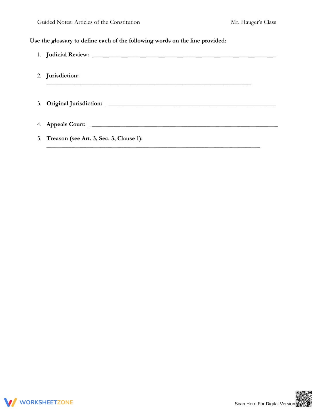 Guided Notes on the Articles of the Constitution - Page 6