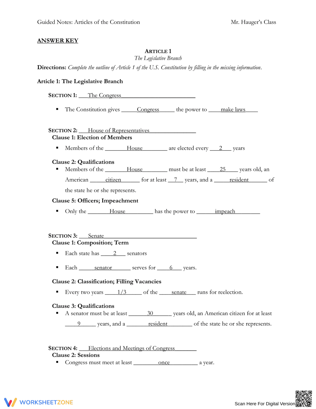 Guided Notes on the Articles of the Constitution - Page 9