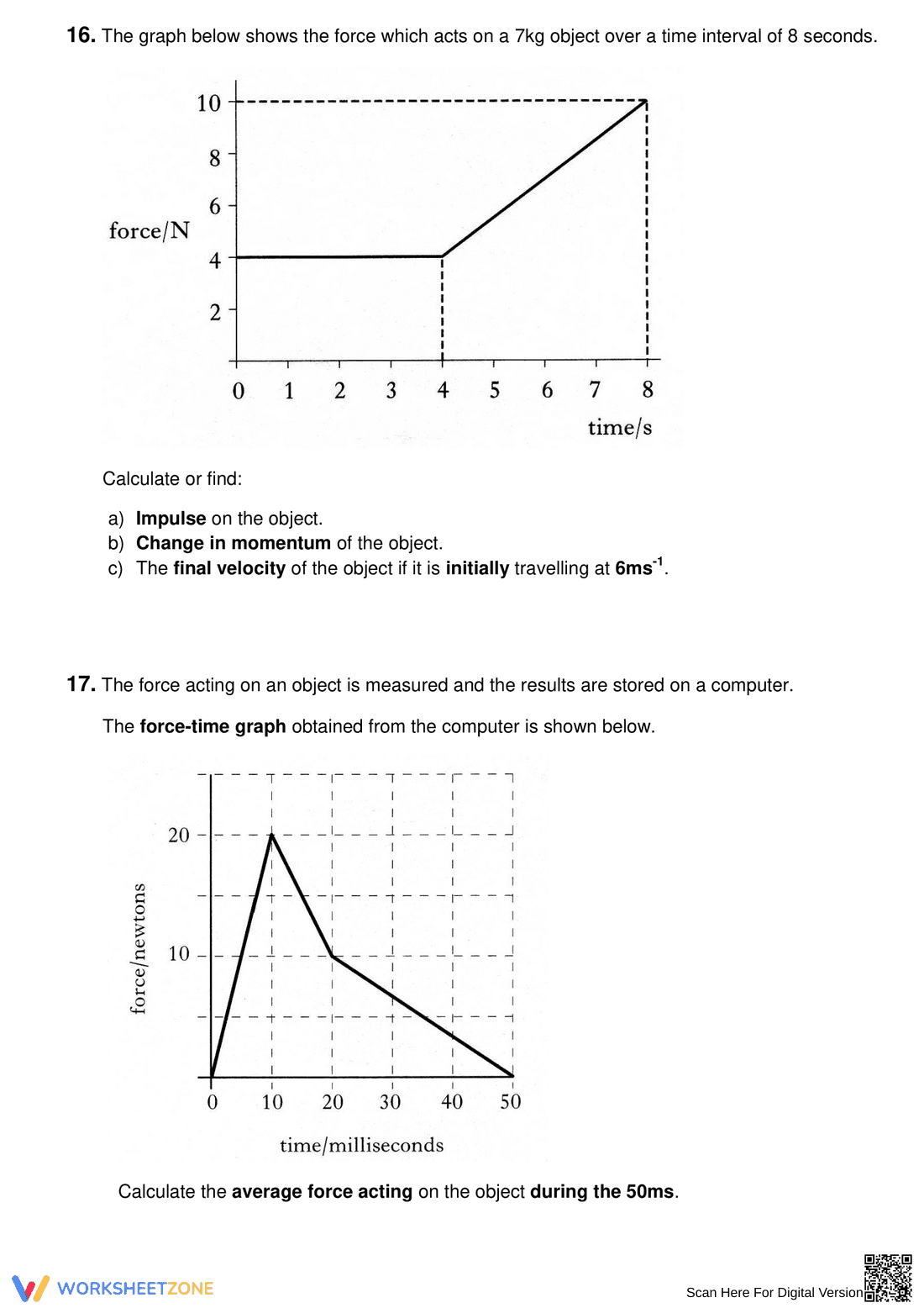Higher-Level Momentum and Impulse Questions - Page 7