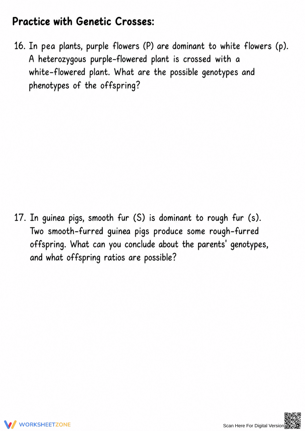 Genetic Crosses Practice Worksheet | Essential Biology - Page 5