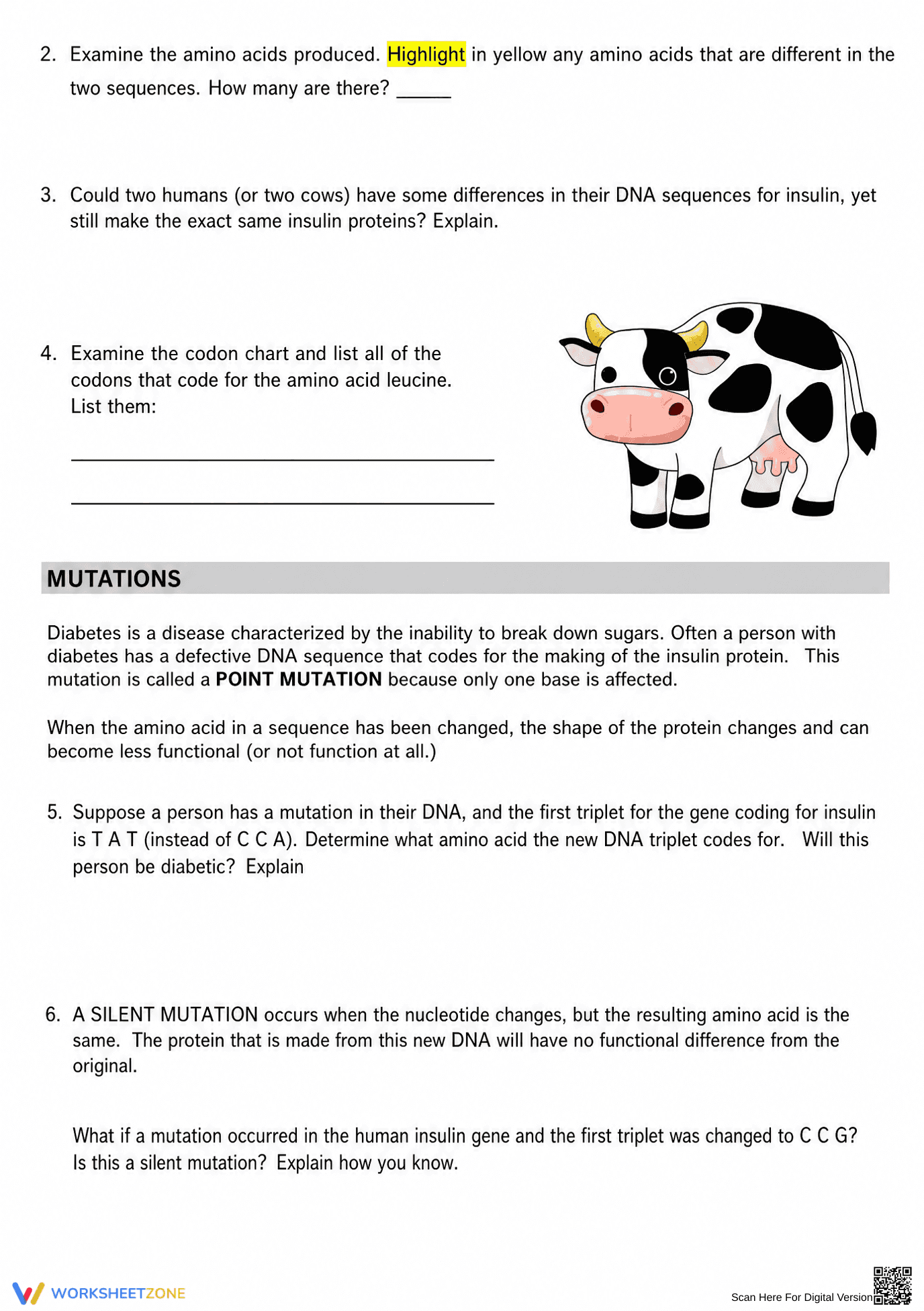 DNA Proteins and Mutations Investigation | Essential Biology - Page 2