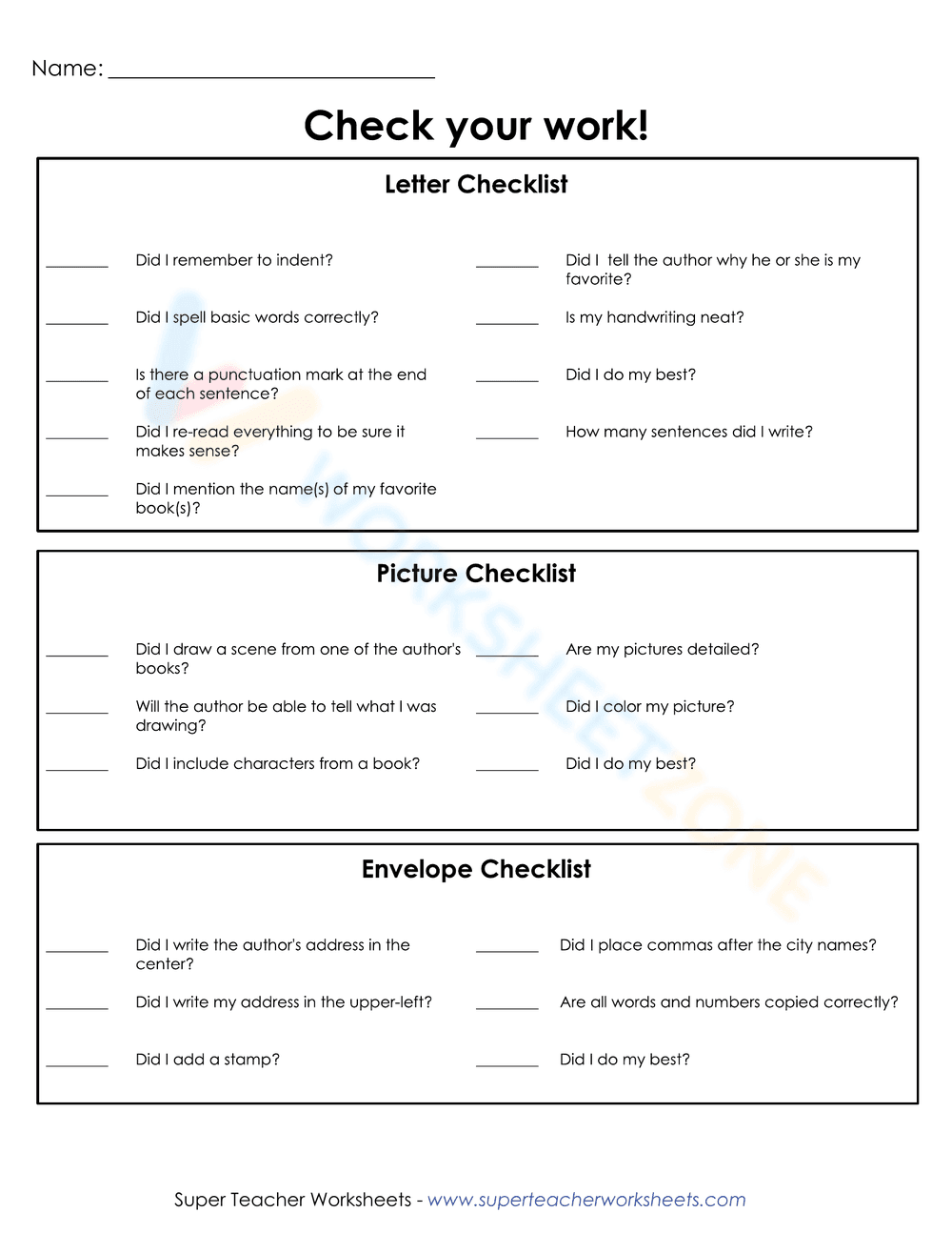 Writing To An Author Worksheet | Essential Grade 7-9 ELA - Page 3