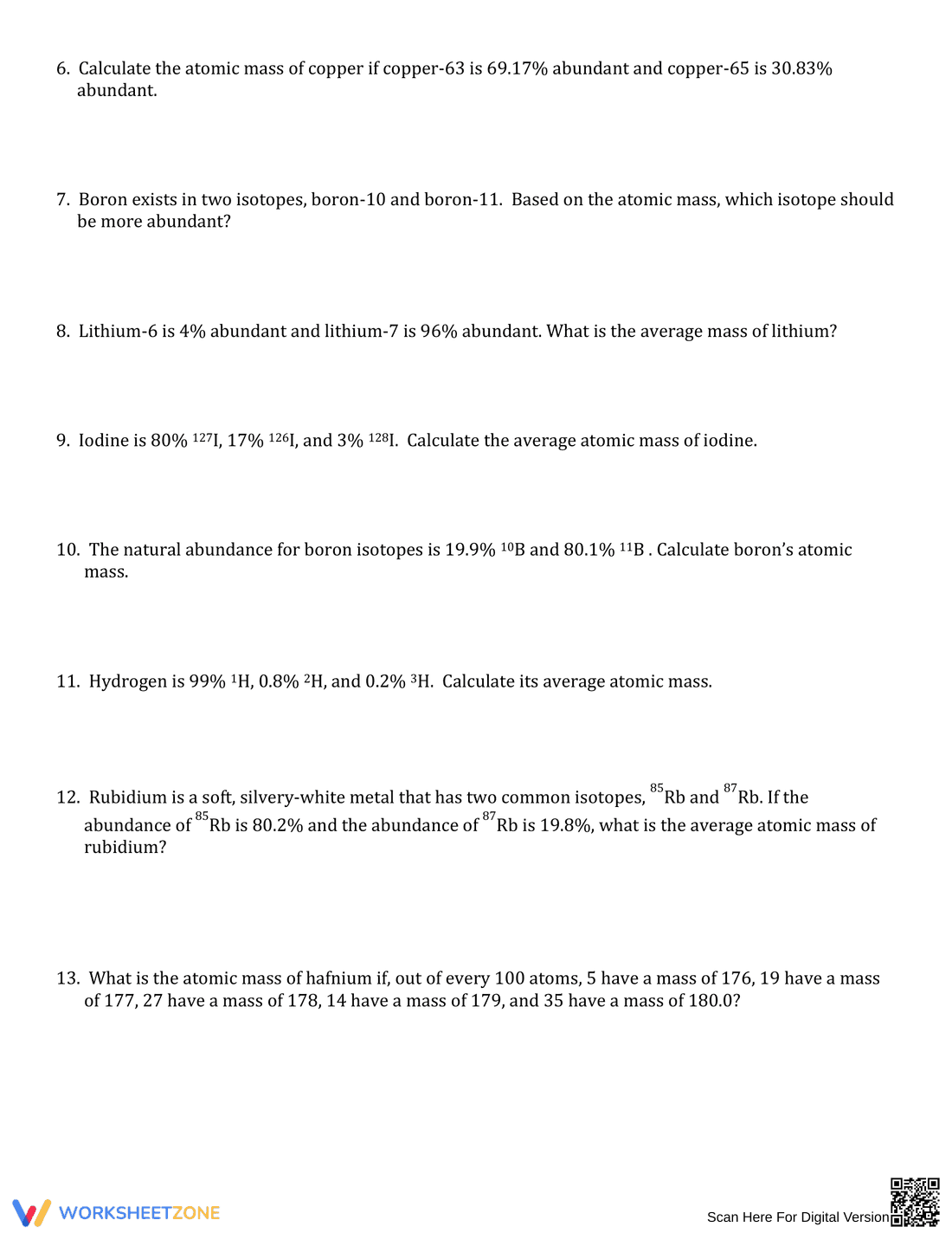 Isotope Practice: Chemistry Skills - Page 2