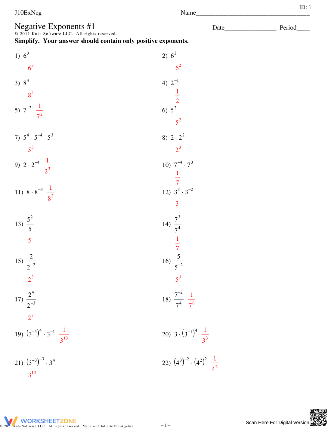 Updated Practice with Negative Exponents - Page 3