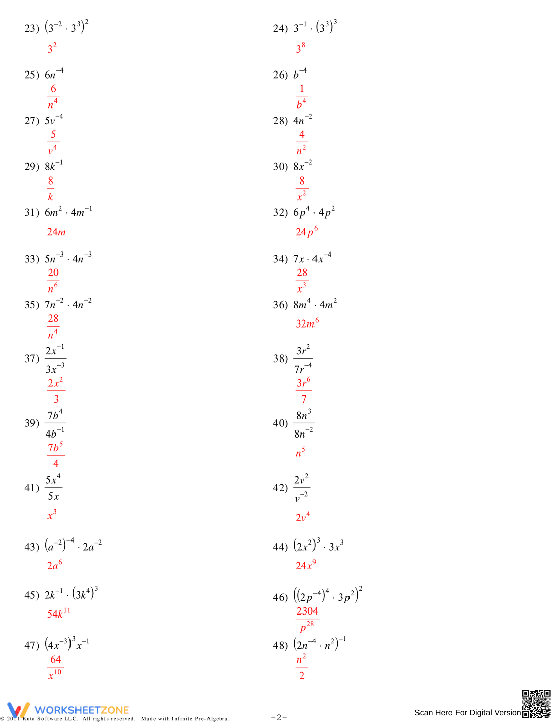 Updated Practice with Negative Exponents - Page 4