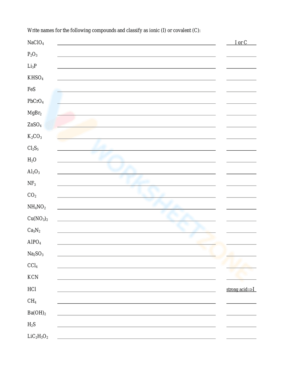 Ionic & Covalent Compounds Worksheet - Page 2