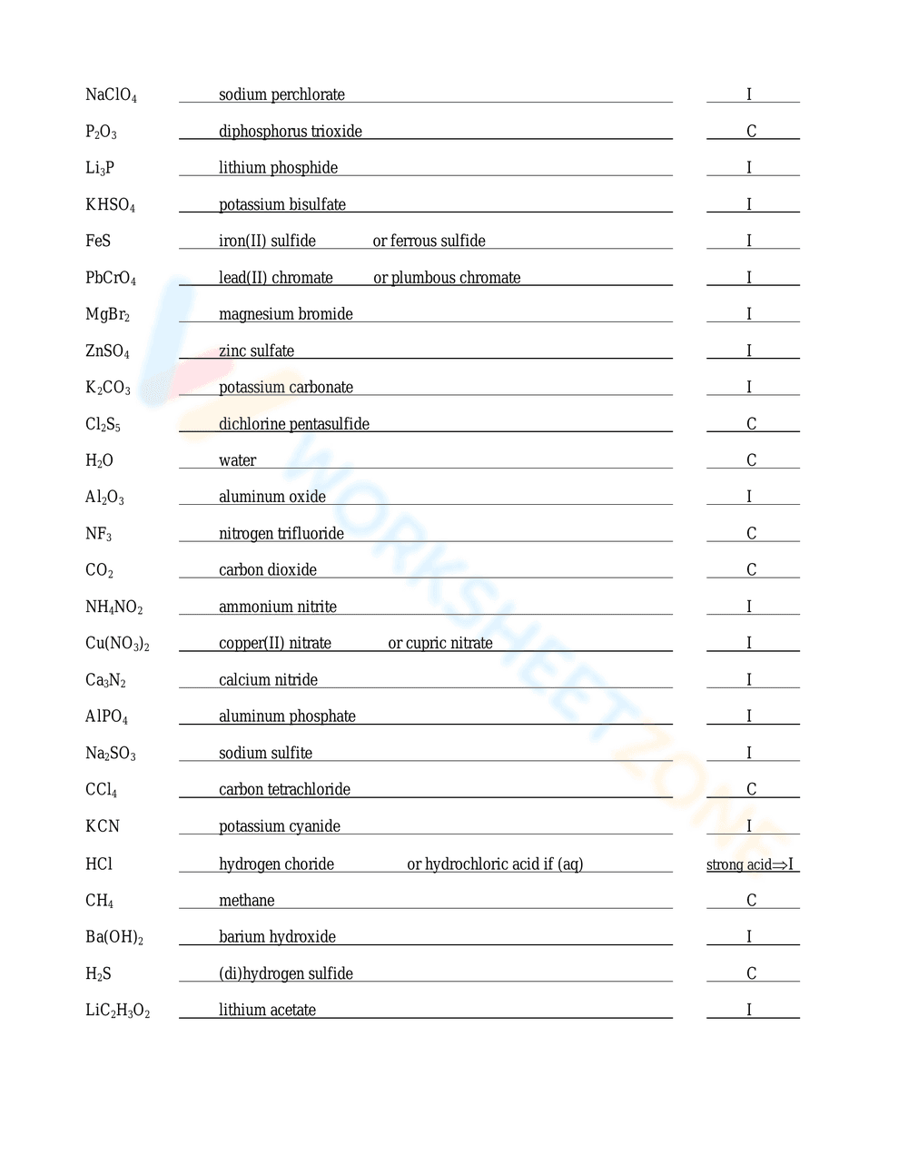 Ionic & Covalent Compounds Worksheet - Page 4