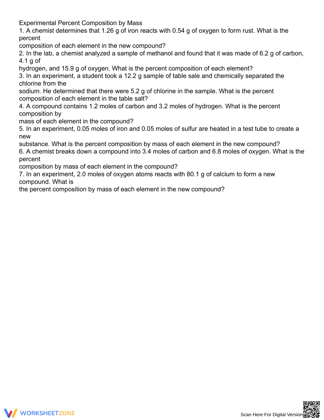 Percent Composition Worksheet | Essential Chemistry Practice - Page 4