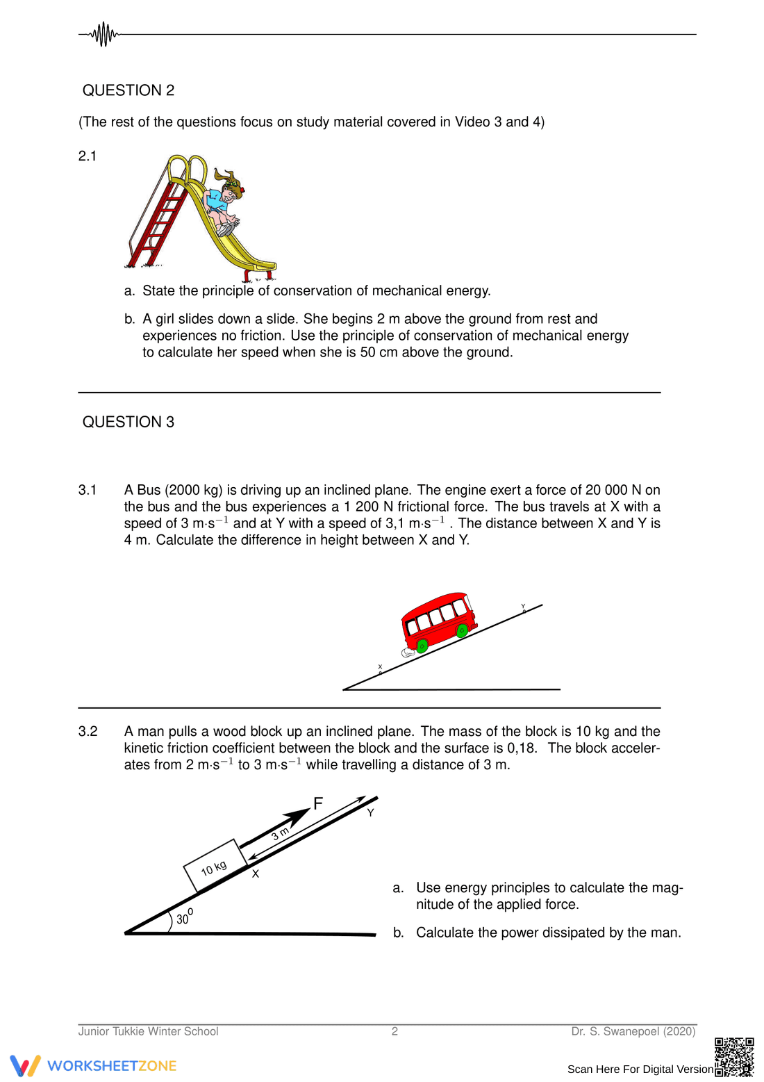 Work, Energy, and Power Physics Worksheet - Page 2