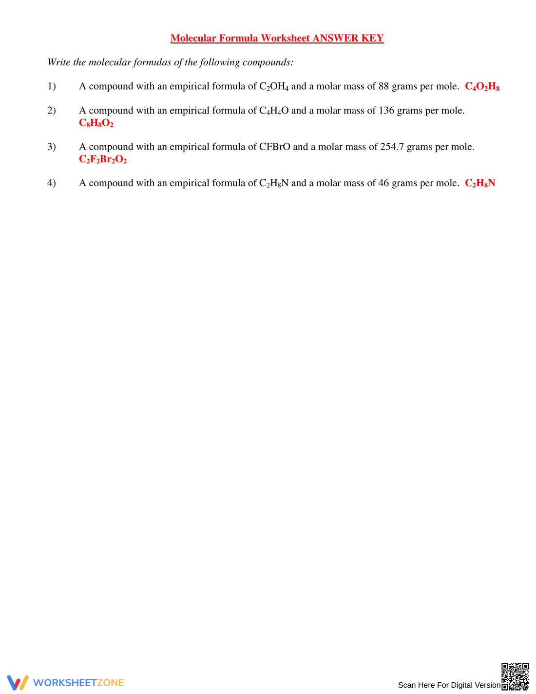 Discover Empirical and Molecular Formulas - Page 3