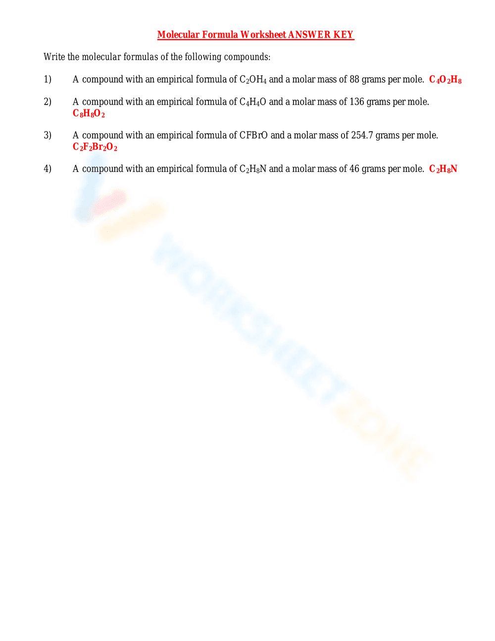 Discover Empirical and Molecular Formulas - Page 2