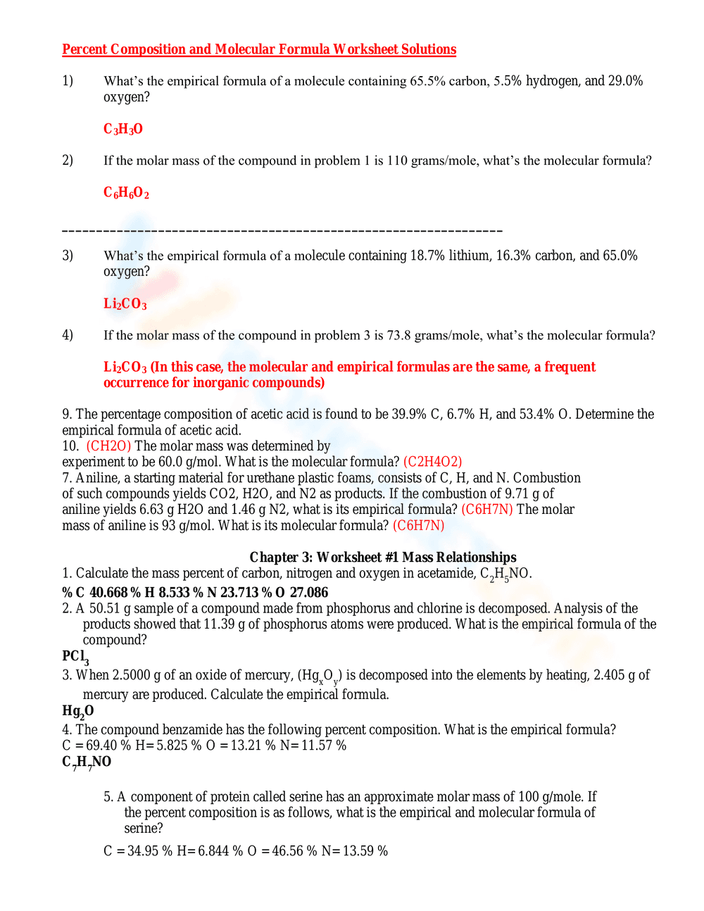 Discover Empirical and Molecular Formulas - Page 3