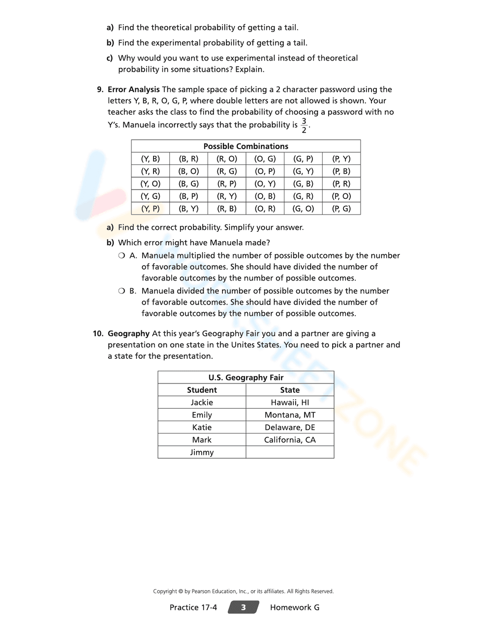 Probability of a Compound Event Worksheet - Page 9