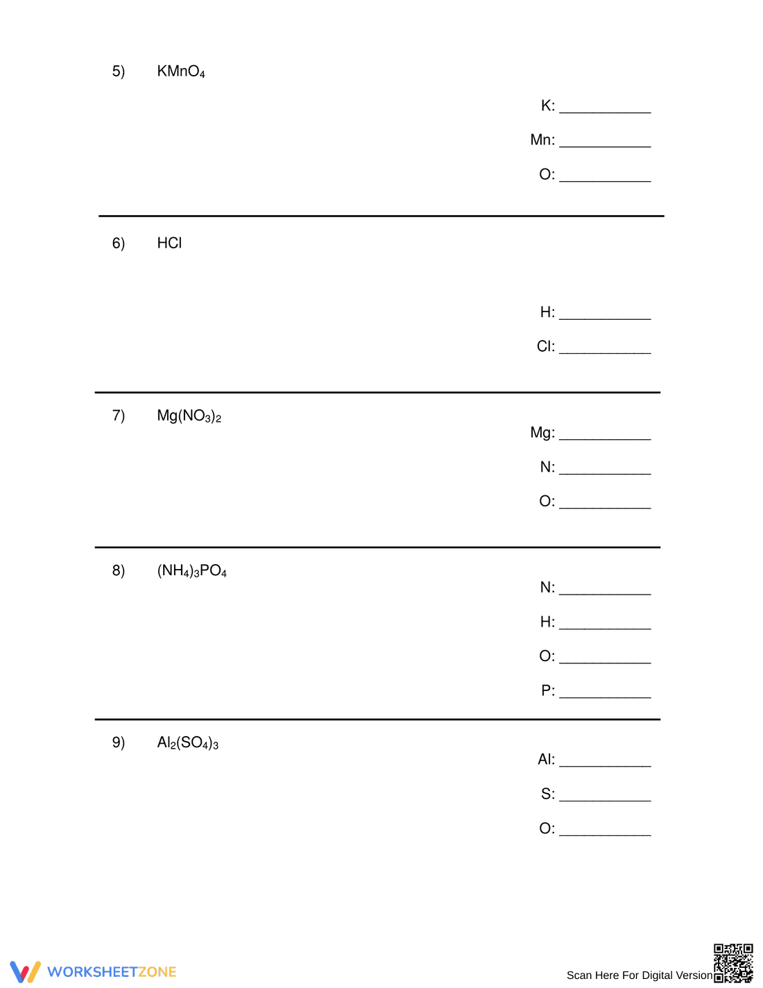 Percent Composition Worksheet - Page 2