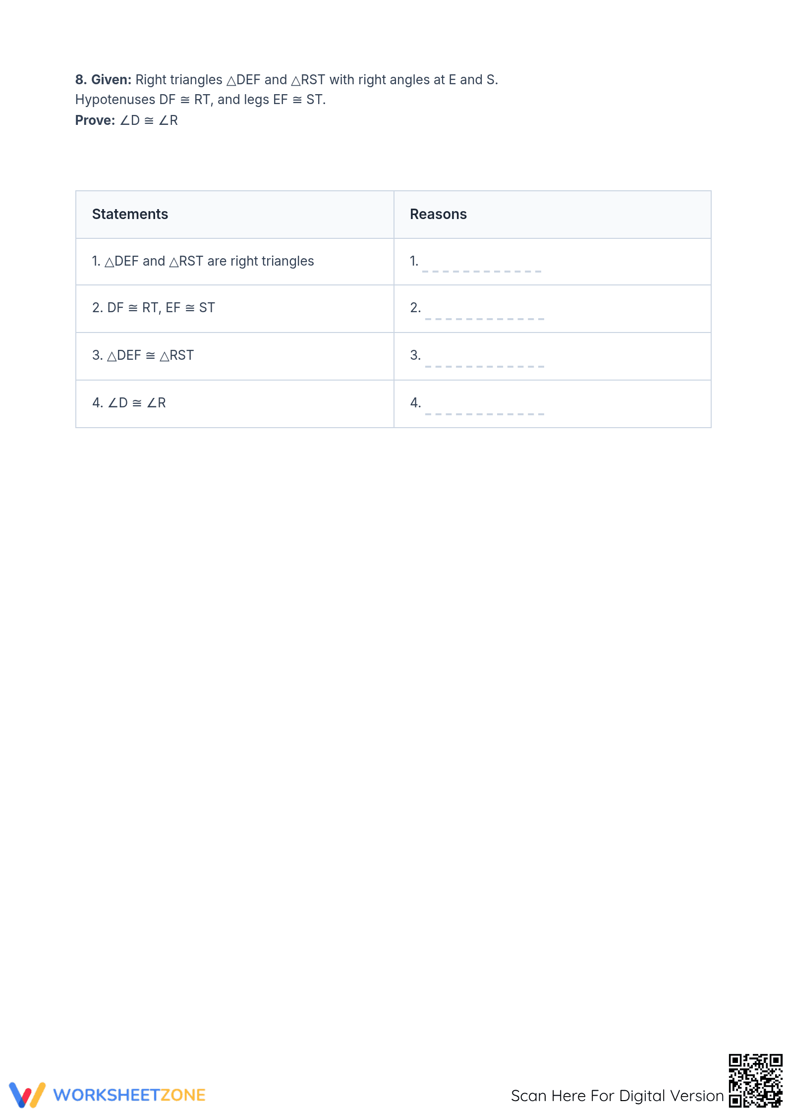 Essential HSG.CO.C.10: Triangle Congruence Worksheets - Grade 9 - Page 5