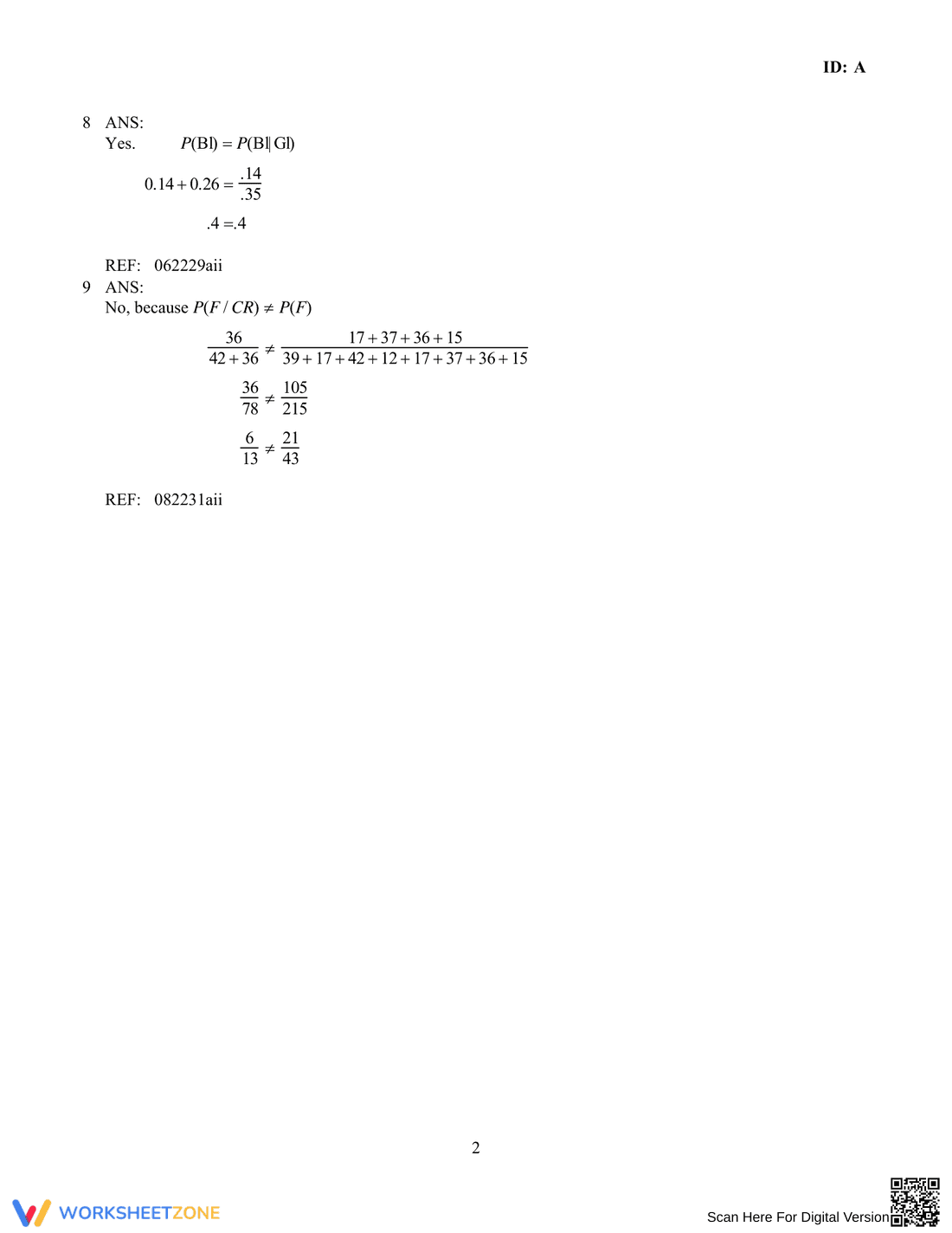Conditional Probability Exercises - Page 5