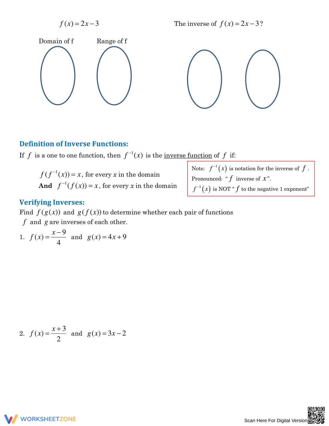 Mastering Inverse Functions: Practice Problems - Page 2