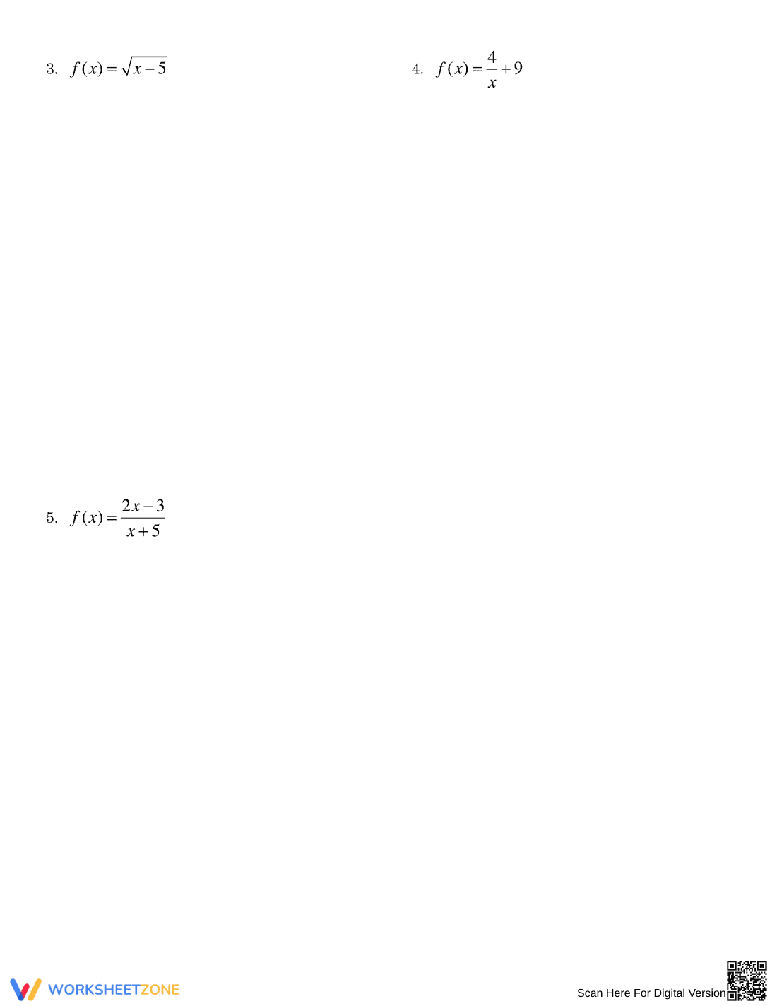 Mastering Inverse Functions: Practice Problems - Page 4