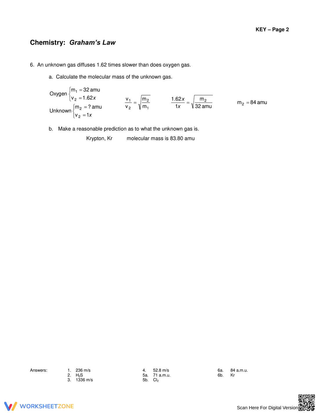 Graham's Law Worksheet - Page 2