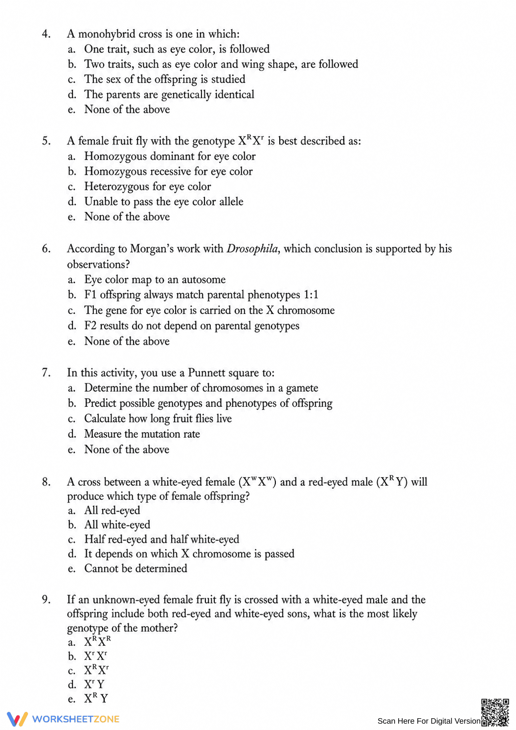 Sex-Linked Traits Virtual Lab | Essential Biology Worksheet - Page 5