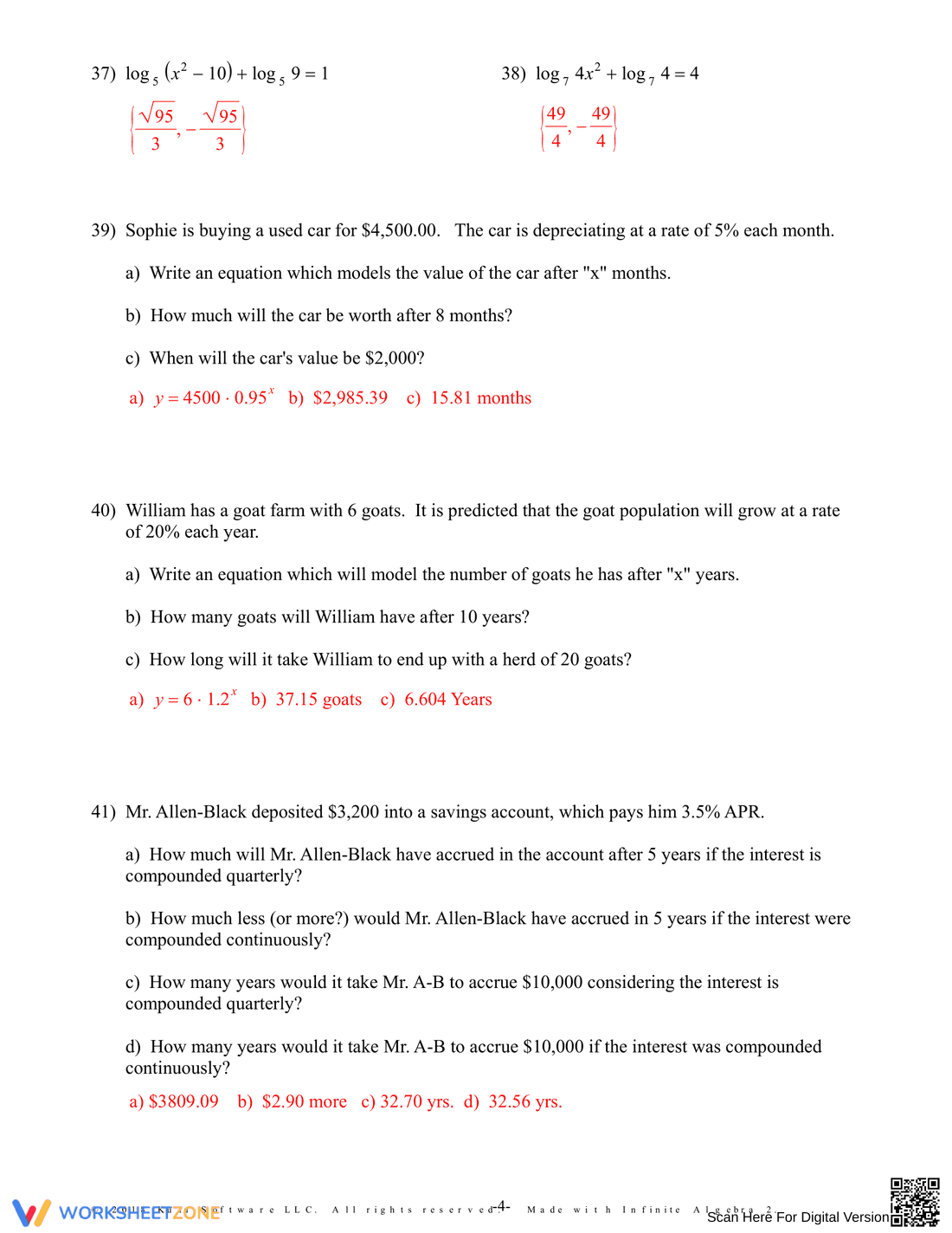 Solving Exponential and Logarithmic Equations - Page 8