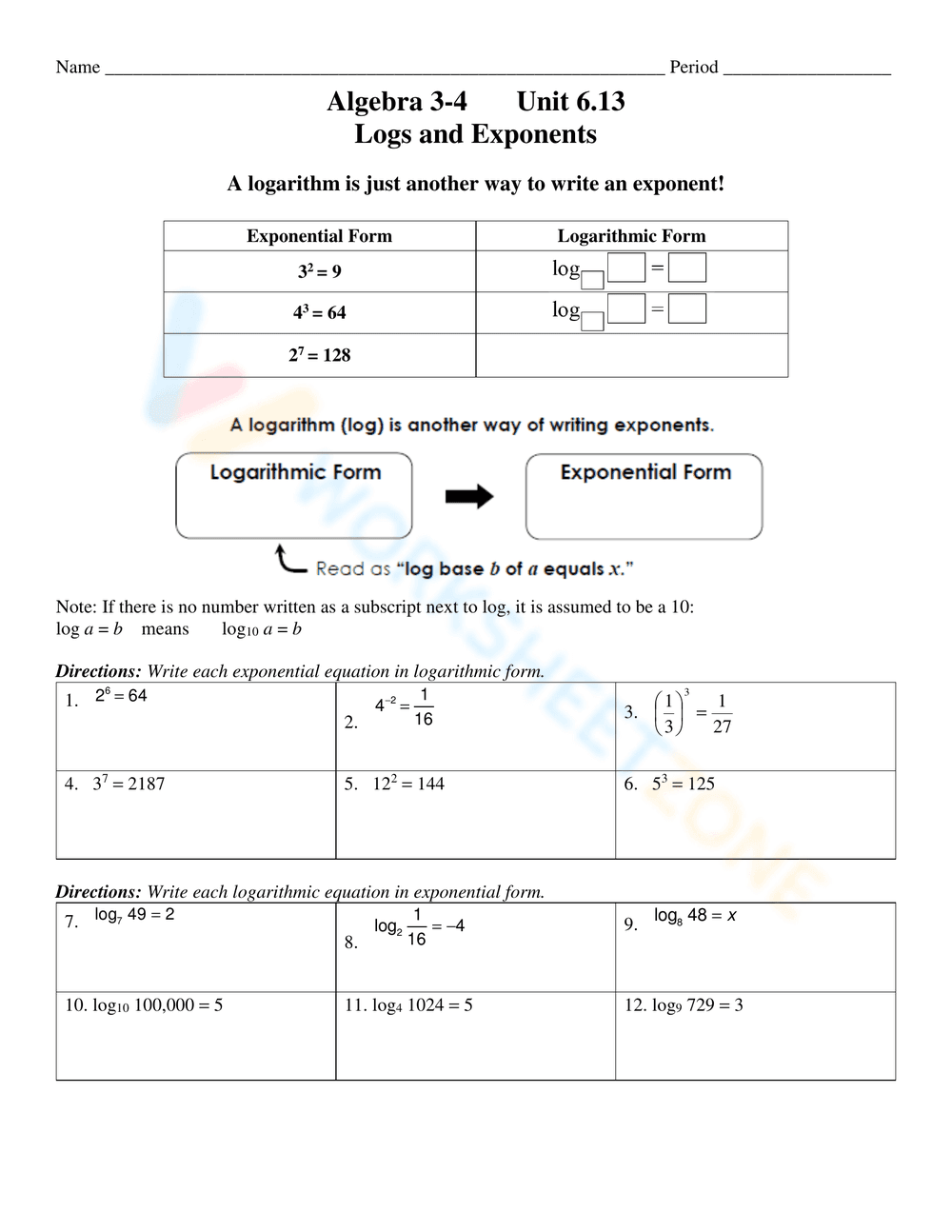 Practice Solving Logarithmic Equations Worksheet - Page 2
