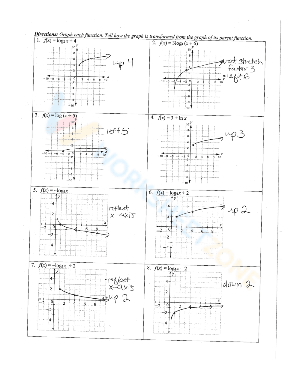 Practice Solving Logarithmic Equations Worksheet - Page 29