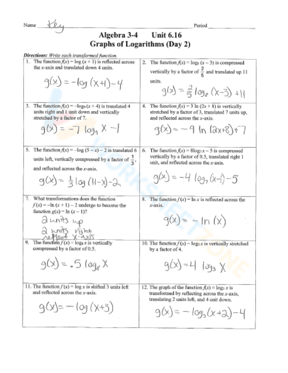 Practice Solving Logarithmic Equations Worksheet - Page 30