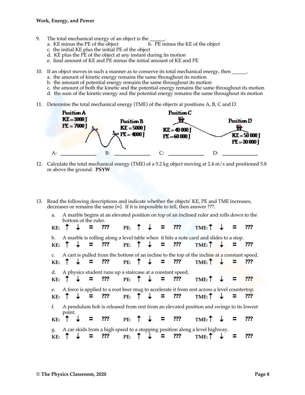 Exploring Work, Power, and Energy Concepts - Page 2