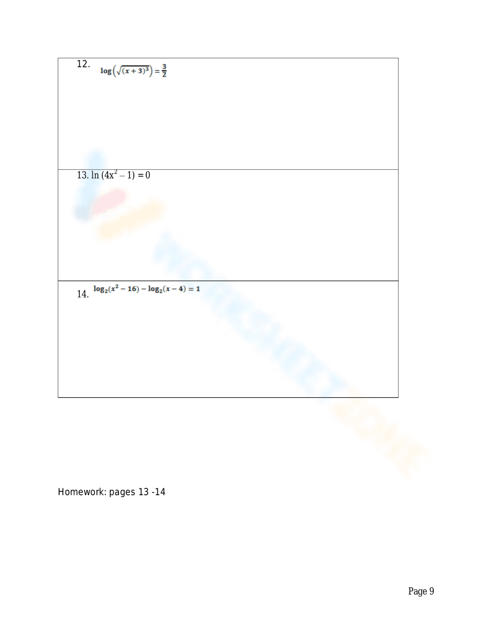 Advanced Logarithmic Equations Solving Practice - Page 8
