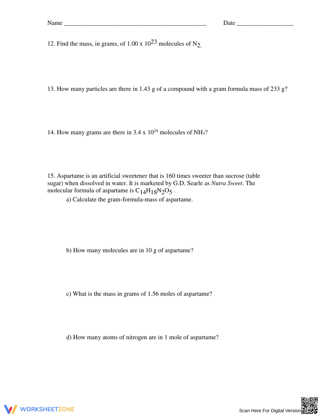 Working with Moles and Particles: Chemistry - Page 3