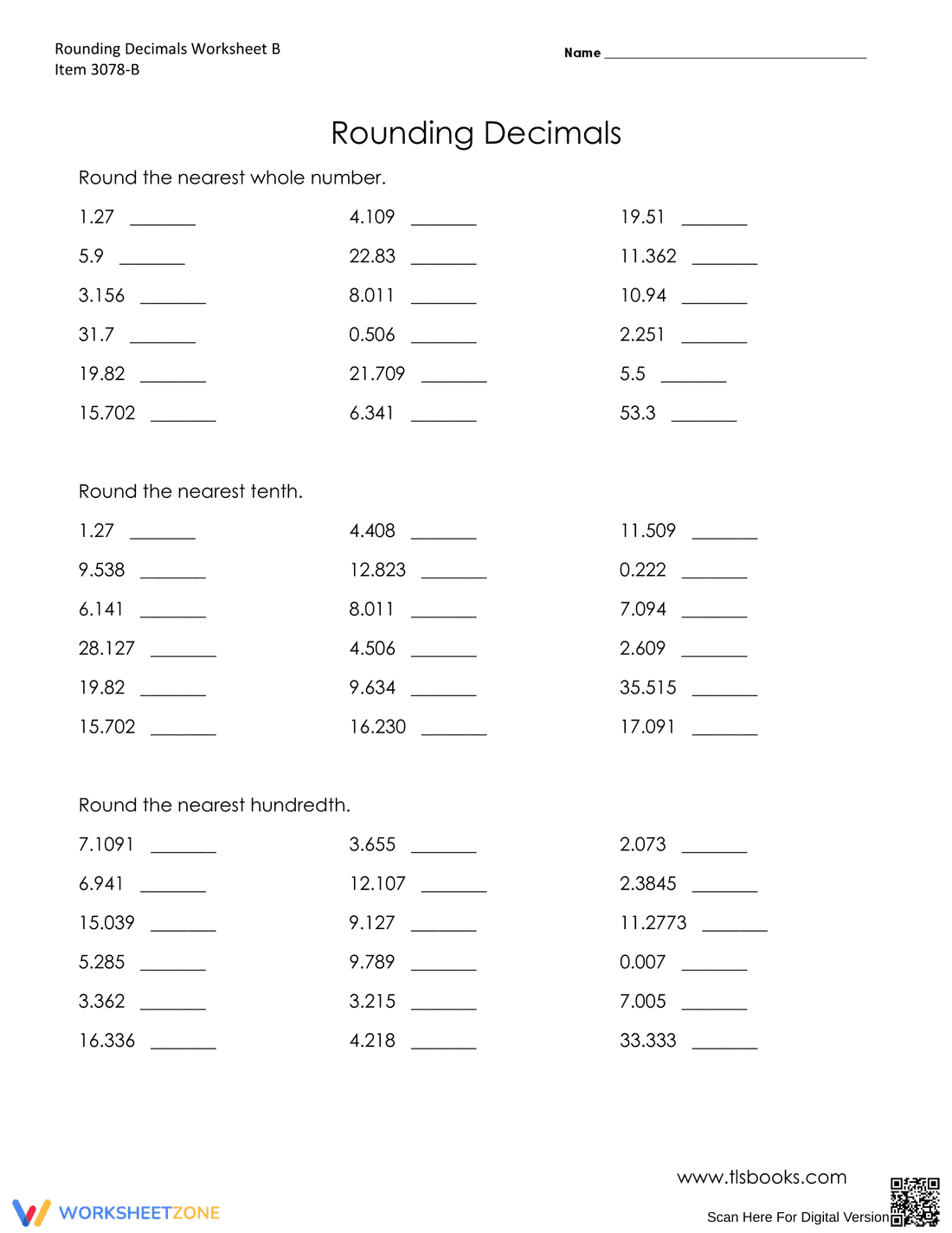Practice Rounding Decimals with this Comprehensive Worksheet - Page 2