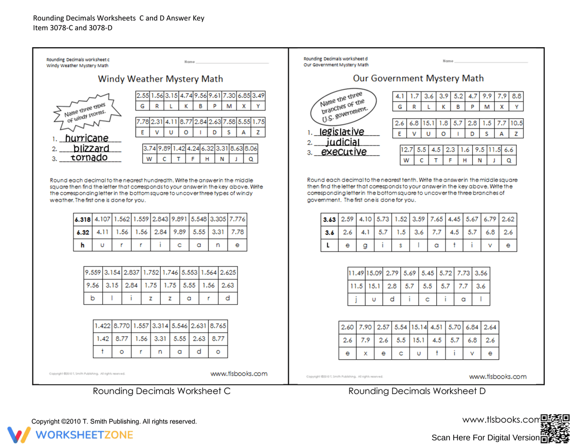 Practice Rounding Decimals with this Comprehensive Worksheet - Page 7