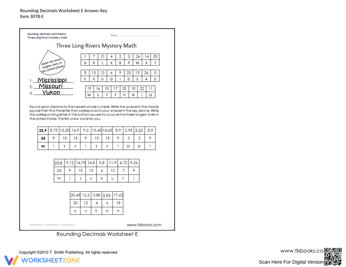 Practice Rounding Decimals with this Comprehensive Worksheet - Page 8