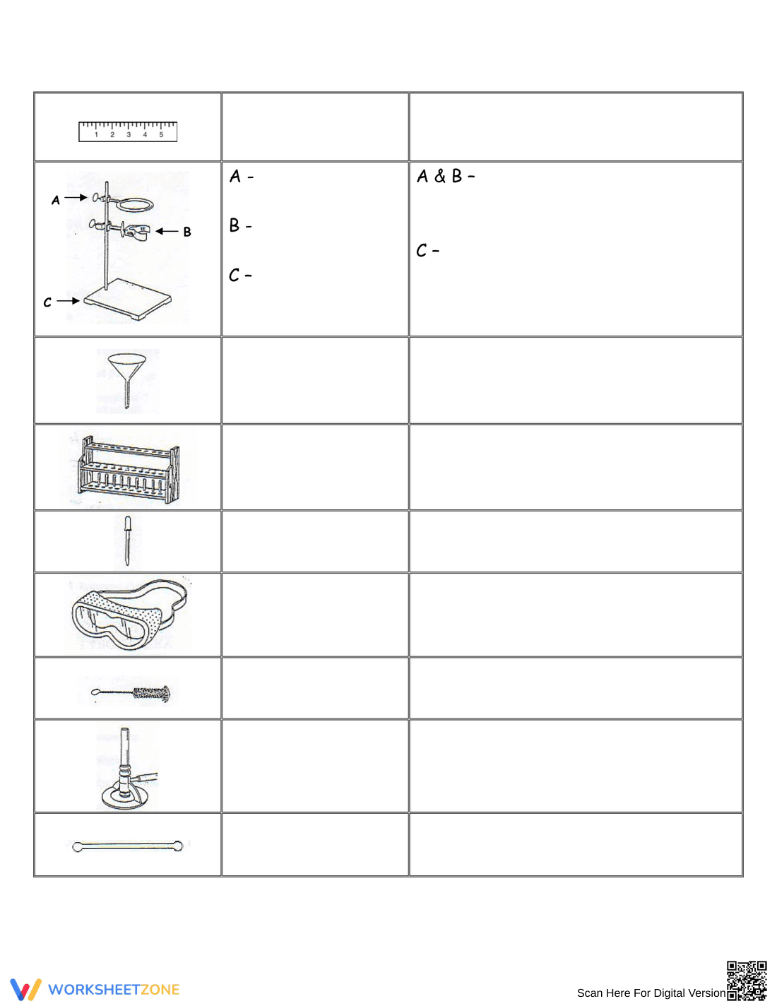 Becoming Familiar with Lab Equipment Worksheet - Page 4