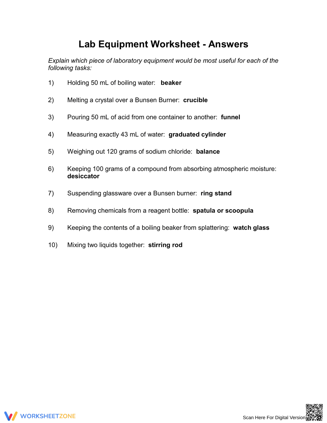 Identifying Lab Equipment: Science Basics - Page 2