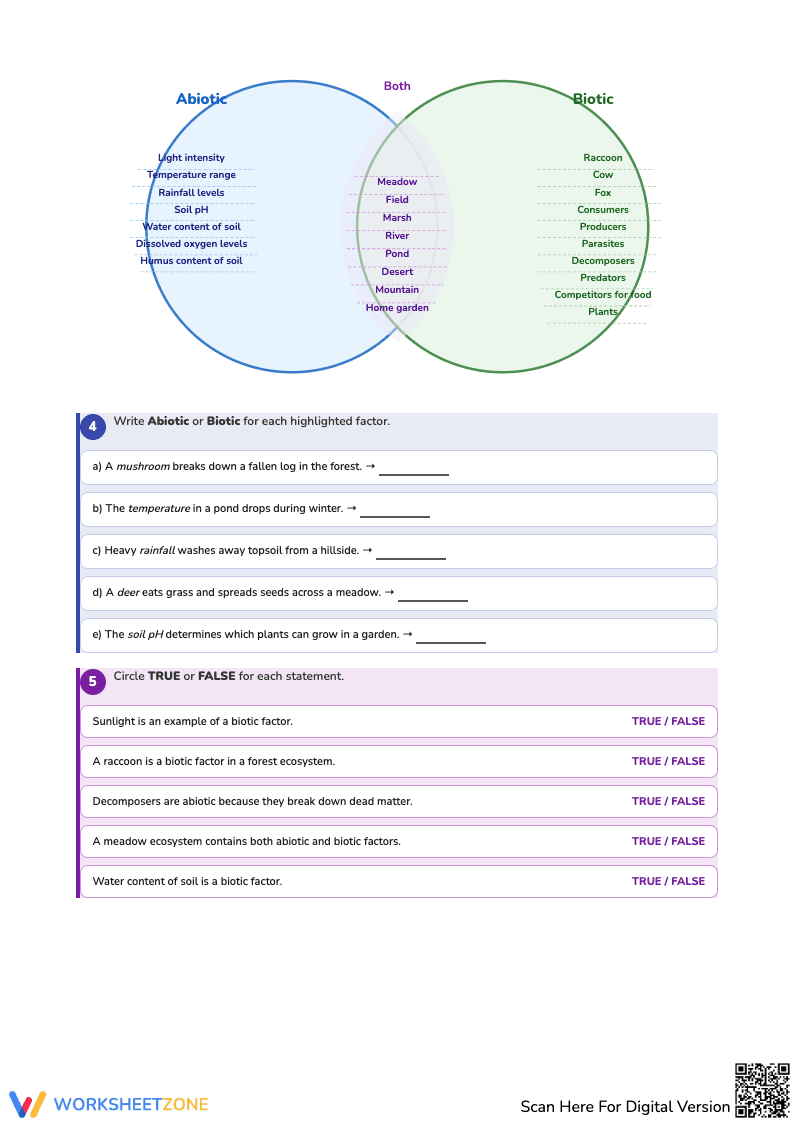 Identify Biotic and Abiotic Factors - Page 2