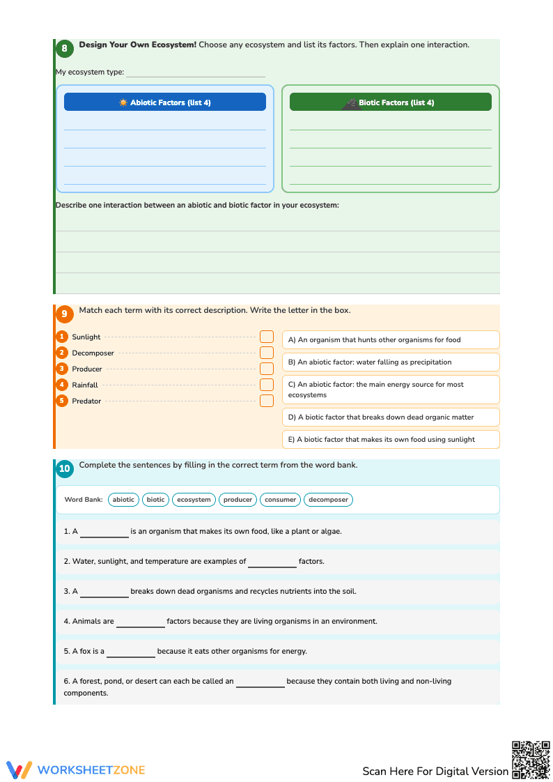 Identify Biotic and Abiotic Factors - Page 4