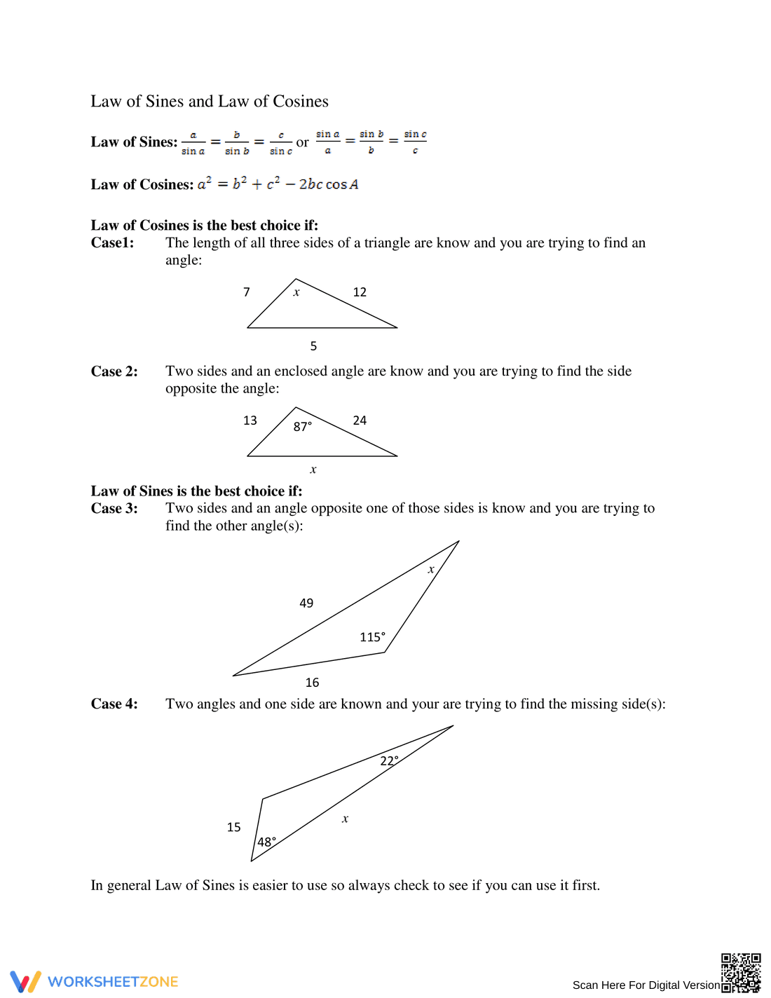 Apply the Law of Cosines - Page 2
